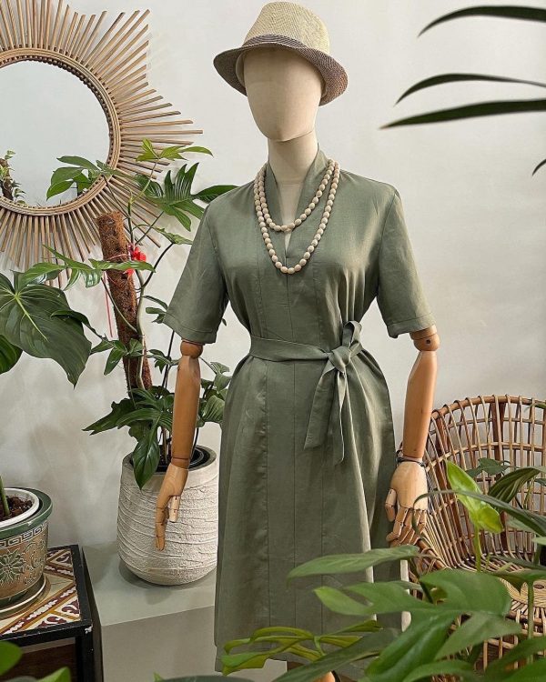 green-linen-women-dress